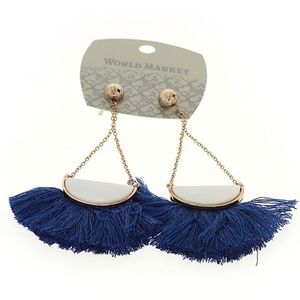 NWT World Market blue earring one size